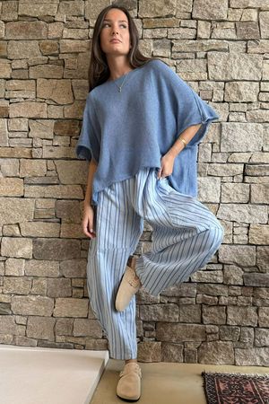 Conrad Box Cotton Knit Denim